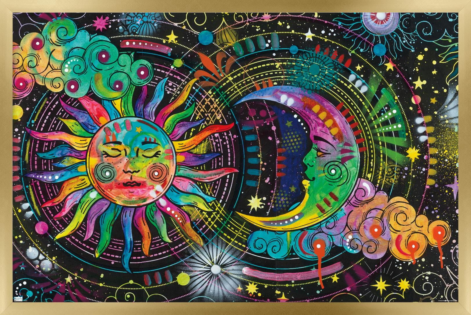 Dean Russo - Sun And Moon Wall Poster, 14.725" x 22.375" Framed