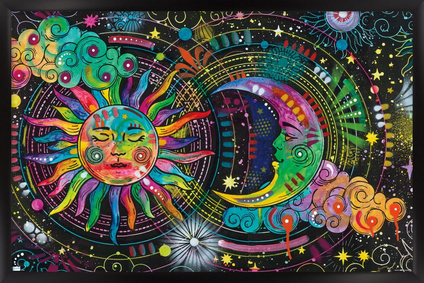 Dean Russo - Sun And Moon Wall Poster, 14.725" x 22.375" Framed
