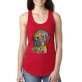 thumbnail image 1 of Dean Russo Sweet Poodle Dog Lover Ladies Racerback Tank Top, Red, Small, 1 of 6