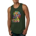 thumbnail image 1 of Dean Russo Sweet Poodle Dog Lover Mens Graphic Tank Top, Forest Green, Medium, 1 of 6