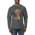 thumbnail image 1 of Dean Russo Sweet Poodle Dog Lover Mens Long Sleeve Shirt, Charcoal, XX-Large, 1 of 6