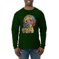 thumbnail image 1 of Dean Russo Sweet Poodle Dog Lover Mens Long Sleeve Shirt, Forest Green, Large, 1 of 6