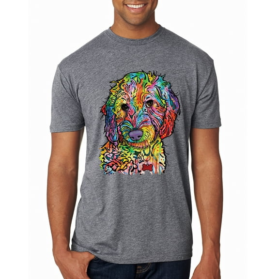 Dean Russo Sweet Poodle Dog Lover Mens Premium Tri Blend T-Shirt, Premium Heather, X-Large