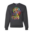thumbnail image 1 of Dean Russo Sweet Poodle Dog Lover Unisex Crewneck Graphic Sweatshirt, Heather Black, 3X-Large, 1 of 6