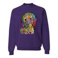 thumbnail image 1 of Dean Russo Sweet Poodle Dog Lover Unisex Crewneck Graphic Sweatshirt, Purple, Medium, 1 of 6