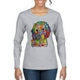thumbnail image 1 of Dean Russo Sweet Poodle Dog Lover Womens Graphic Long Sleeve T-Shirt, Heather Grey, XX-Large, 1 of 6
