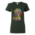thumbnail image 1 of Dean Russo Sweet Poodle Dog Lover Womens Graphic T-Shirt, Forest Green, X-Large, 1 of 6