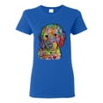 thumbnail image 1 of Dean Russo Sweet Poodle Dog Lover Womens Graphic T-Shirt, Royal, Large, 1 of 6