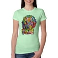 thumbnail image 1 of Dean Russo Sweet Poodle Dog Lover Womens Slim Fit Junior Tee, Mint, XX-Large, 1 of 6