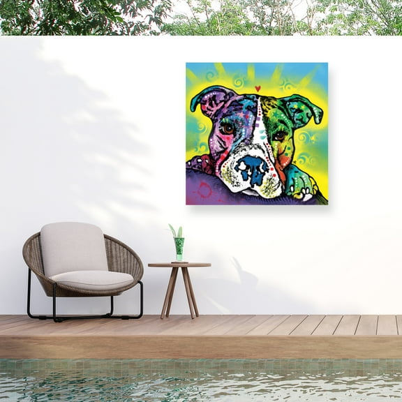 Dean Russo 'The Baby Pit Bull' Outdoor Canvas