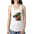 thumbnail image 1 of Dean Russo The Only Person Dog Lover Ladies Racerback Tank Top, White, Small, 1 of 6