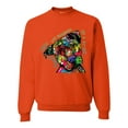 thumbnail image 1 of Dean Russo The Only Person Dog Lover Unisex Crewneck Graphic Sweatshirt, Orange, Small, 1 of 6