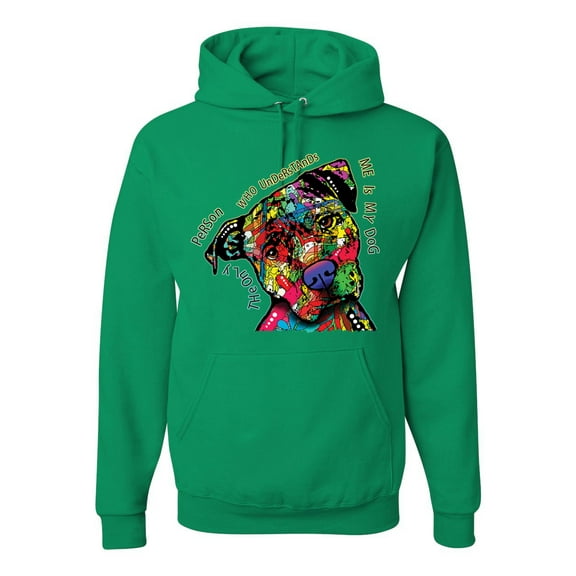 Dean Russo The Only Person Dog Lover Unisex Graphic Hoodie Sweatshirt, Kelly, XX-Large