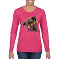 thumbnail image 1 of Dean Russo The Only Person Dog Lover Womens Graphic Long Sleeve T-Shirt, Fuschia, XX-Large, 1 of 6