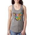 thumbnail image 1 of Dean Russo The Pig Animal Lover Ladies Racerback Tank Top, Heather Grey, Medium, 1 of 6