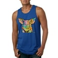 thumbnail image 1 of Dean Russo The Pig Animal Lover Mens Graphic Tank Top, Royal, XX-Large, 1 of 6