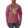 thumbnail image 1 of Dean Russo The Pig Animal Lover Mens Long Sleeve Shirt, Vintage Heather Red, Small, 1 of 6