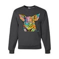 thumbnail image 1 of Dean Russo The Pig Animal Lover Unisex Crewneck Graphic Sweatshirt, Heather Black, XX-Large, 1 of 6