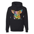 thumbnail image 1 of Dean Russo The Pig Animal Lover Unisex Graphic Hoodie Sweatshirt, Black, X-Large, 1 of 6