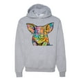 thumbnail image 1 of Dean Russo The Pig Animal Lover Unisex Graphic Hoodie Sweatshirt, Heather Grey, Medium, 1 of 6