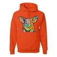 thumbnail image 1 of Dean Russo The Pig Animal Lover Unisex Graphic Hoodie Sweatshirt, Orange, X-Large, 1 of 6