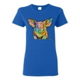thumbnail image 1 of Dean Russo The Pig Animal Lover Womens Graphic T-Shirt, Royal, Large, 1 of 6