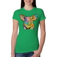 thumbnail image 1 of Dean Russo The Pig Animal Lover Womens Slim Fit Junior Tee, Kelly, X-Large, 1 of 6