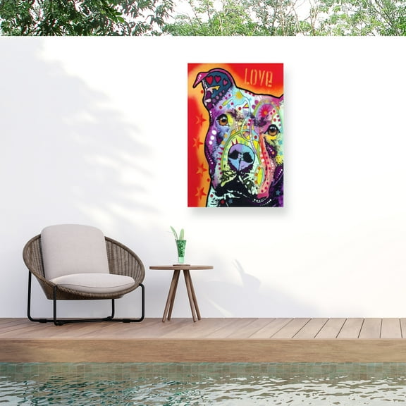 Dean Russo 'Thoughtful Pitbull' Outdoor All-Weather Wall Decor