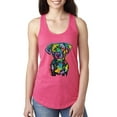 thumbnail image 1 of Dean Russo Unconditional Loyalty Dog Lover Ladies Racerback Tank Top, Hot Pink, Large, 1 of 6