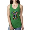 thumbnail image 1 of Dean Russo Unconditional Loyalty Dog Lover Ladies Racerback Tank Top, Kelly, X-Large, 1 of 6