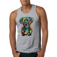 thumbnail image 1 of Dean Russo Unconditional Loyalty Dog Lover Mens Graphic Tank Top, Heather Grey, XX-Large, 1 of 6