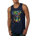 thumbnail image 1 of Dean Russo Unconditional Loyalty Dog Lover Mens Graphic Tank Top, Navy, 3X-Large, 1 of 6
