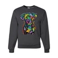 thumbnail image 1 of Dean Russo Unconditional Loyalty Dog Lover Unisex Crewneck Graphic Sweatshirt, Heather Black, 3X-Large, 1 of 6