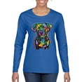 thumbnail image 1 of Dean Russo Unconditional Loyalty Dog Lover Womens Graphic Long Sleeve T-Shirt, Royal, Small, 1 of 6