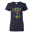 thumbnail image 1 of Dean Russo Unconditional Loyalty Dog Lover Womens Graphic T-Shirt, Navy, XX-Large, 1 of 6