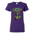 thumbnail image 1 of Dean Russo Unconditional Loyalty Dog Lover Womens Graphic T-Shirt, Purple, 3X-Large, 1 of 6