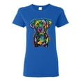 thumbnail image 1 of Dean Russo Unconditional Loyalty Dog Lover Womens Graphic T-Shirt, Royal, Medium, 1 of 6