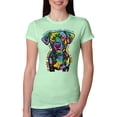 thumbnail image 1 of Dean Russo Unconditional Loyalty Dog Lover Womens Slim Fit Junior Tee, Mint, Large, 1 of 6