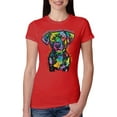 thumbnail image 1 of Dean Russo Unconditional Loyalty Dog Lover Womens Slim Fit Junior Tee, Red, X-Large, 1 of 6