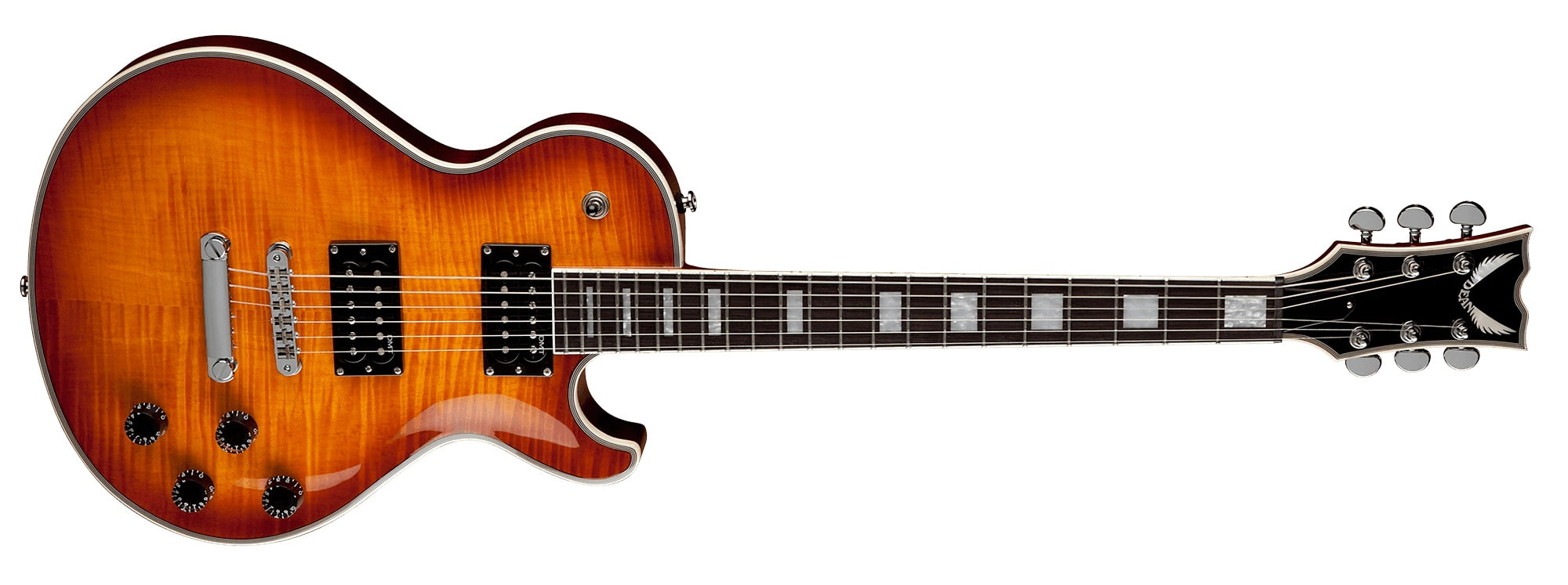 Dean Thoroughbred Deluxe Flame Top Electric Guitar - Trans Amber