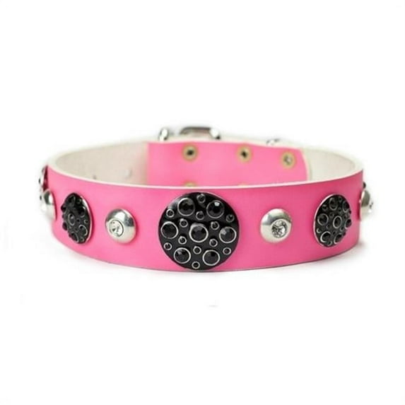 Dean & Tyler 029882627419 1.5 in. Anastasia Nickel Stones Collar, Pink - 24 in.