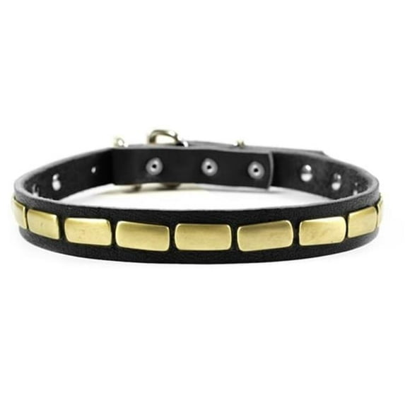 Dean & Tyler 682017026299 1 in. Plated Beauty Brass Plates Collar, Black - 28 in.