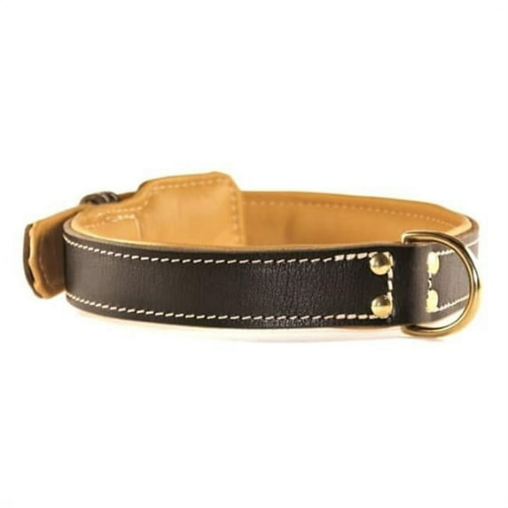 Dean & Tyler 753182840451 1.5 in. Italian Tailor Brass Nappa Lining Collar, Brown with Brown Pad - 20 in.