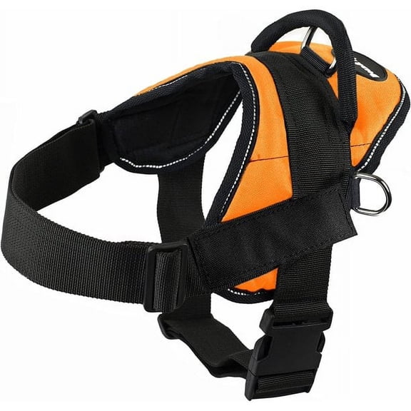 Dean & Tyler Active Dog Harness DT Harness Orange with Handle Reflective Small