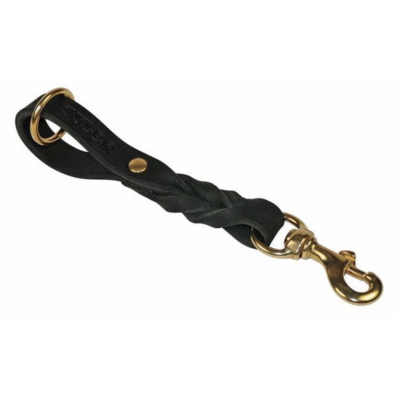Dean & Tyler Short Leather Leash Handle Simply Braided Large Dog Harness Accessory