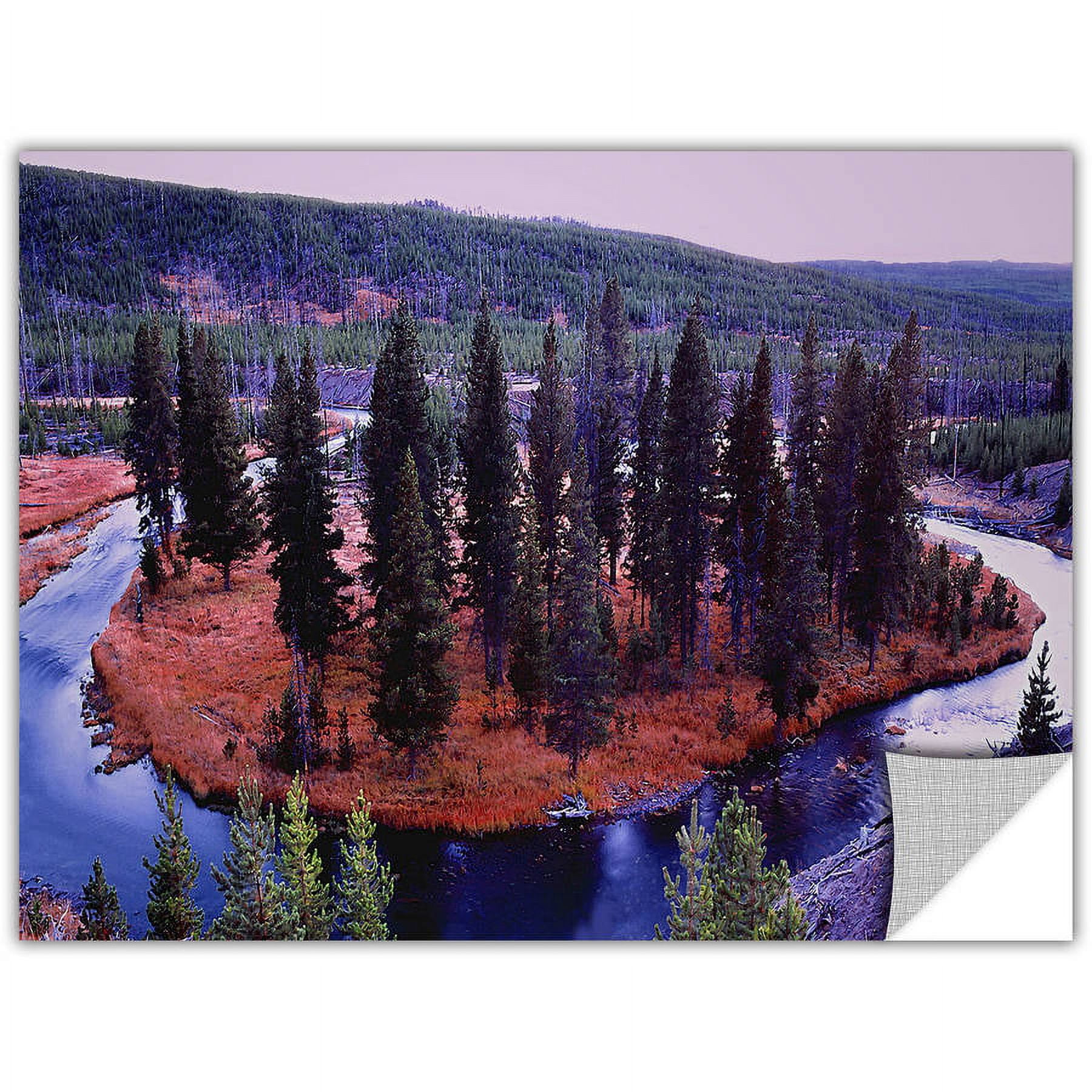 Dean Uhlinger "Dusk Meander Yellowstone" Removable Wall Art