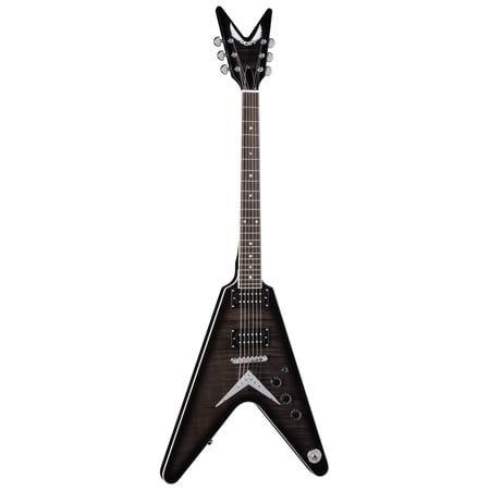 Dean V 79 Flame Top Solid-Body Electric Guitar - Trans Black