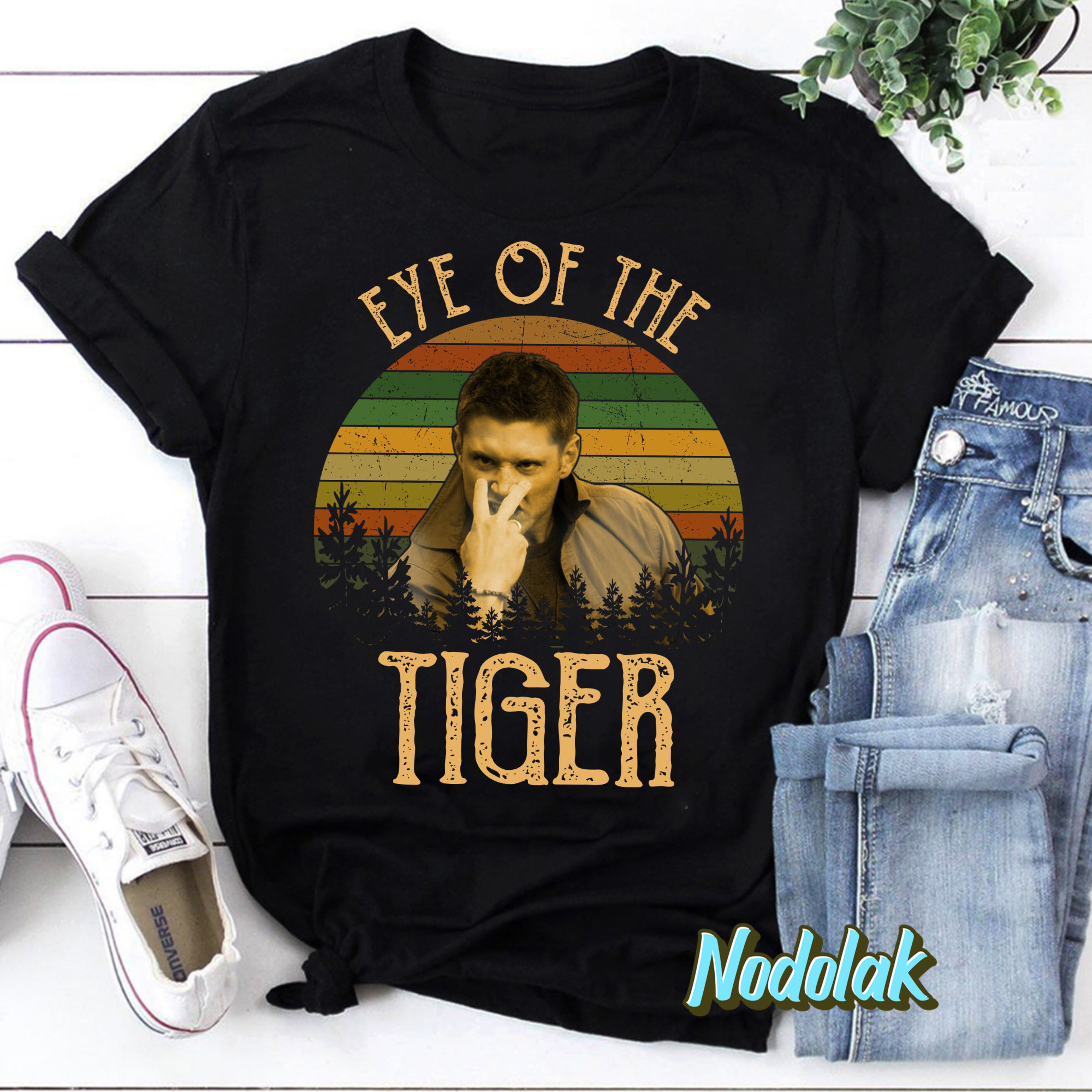 Dean Winchester Eye of The Tiger Vintage TShirt, Supernatural