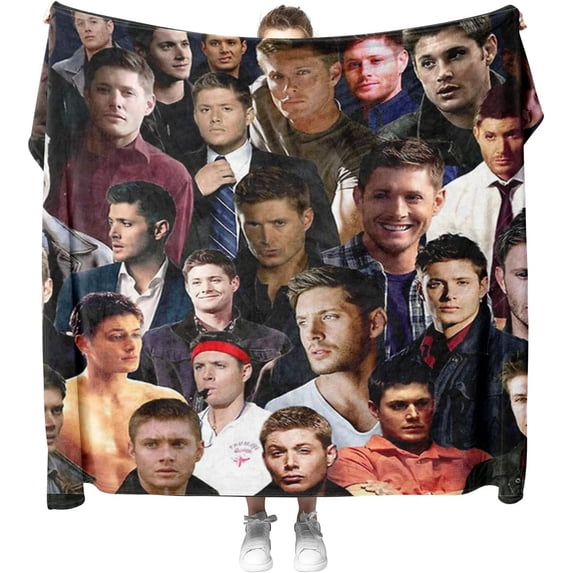 Dean Winchester Photo Collage Throw Blanket for Women Men Girls Boys Couch Sofa Bed Decor 60" x 50" (150cm x 130cm)