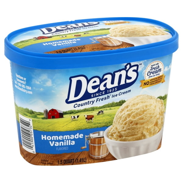 Dean's Ctry Fresh Homemade Vanilla Ice Cream, 1.5 Qt